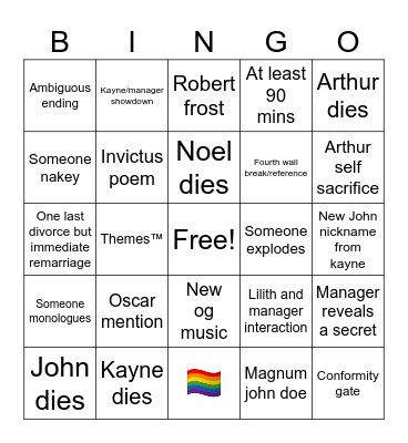 MALEVOLENT FINALE Bingo Card