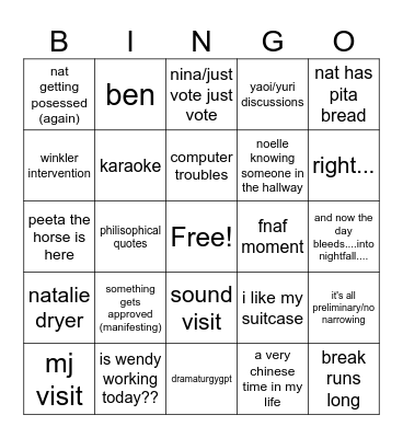 week 6 bigno Bingo Card