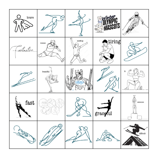 Olympics Bingo Card