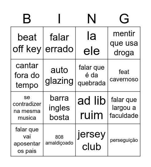 nino Bingo Card