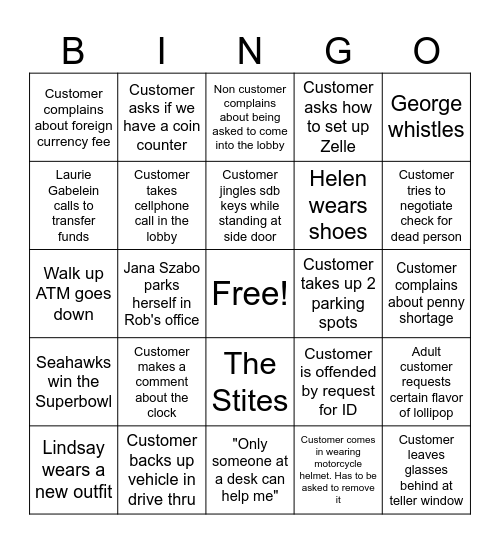 February Bingo Card