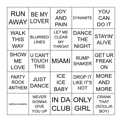 IT'S PARTY TIME Bingo Card