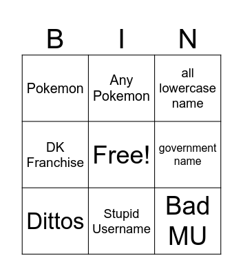 SMASH BINGO Card