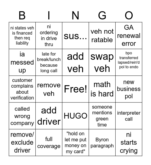 CS BINGO pt 2 Bingo Card