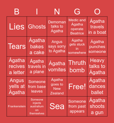 Ágatha - Summer Bingo Card