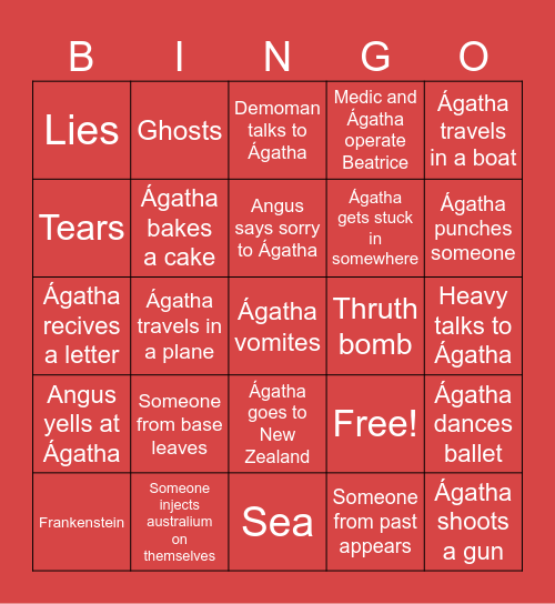 Ágatha - Summer Bingo Card