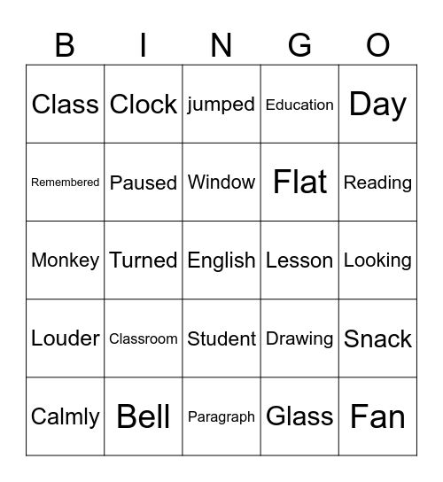 Mr Ali bingo Card