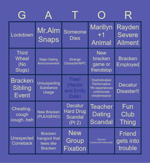 DHS 26-27 Bingo Card
