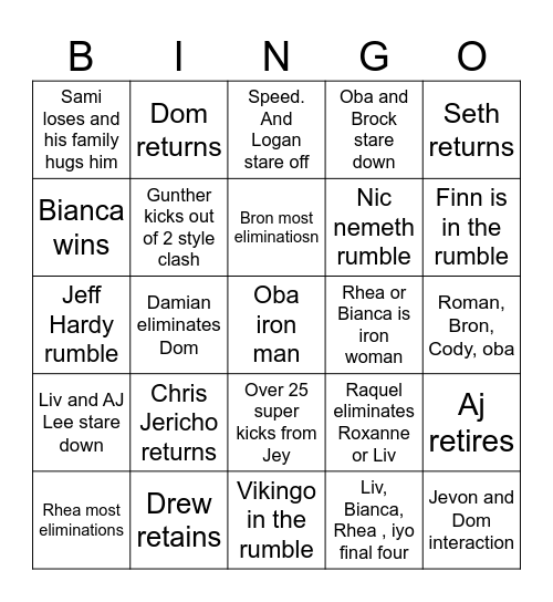 Bib Bingo Card