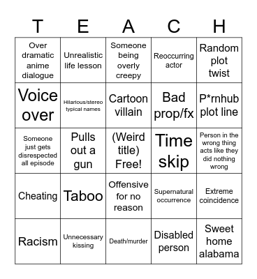 TT Bingo Card