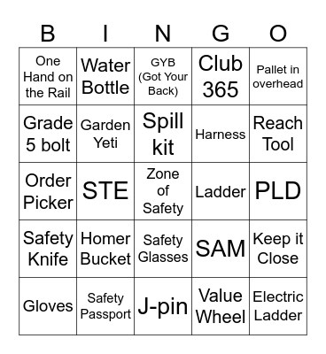 STORE BINGO Card