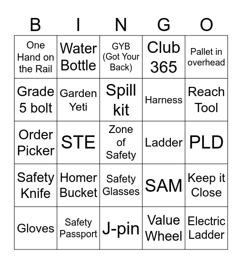 STORE BINGO Card
