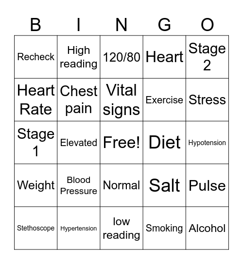 Pressure's on Bingo! Bingo Card