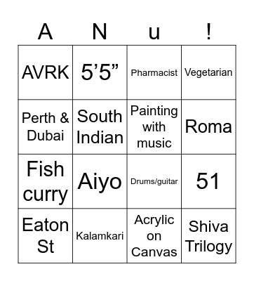 Happy Birthday Bingo Card