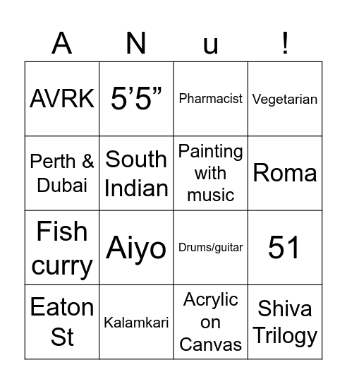 Happy Birthday Bingo Card