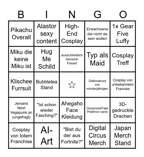 MAG-C Bingo Card