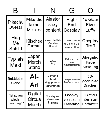 MAG-C Bingo Card