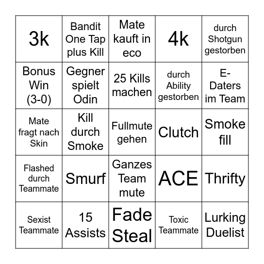 24H STREAM Bingo Card
