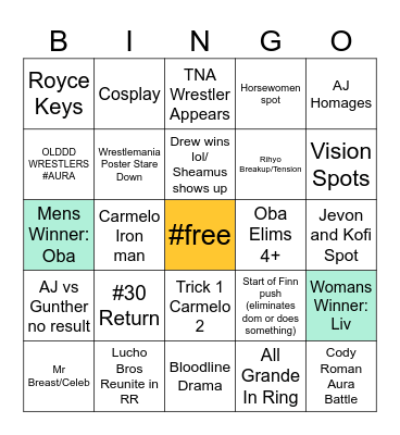 RR 20206 Bingo Card