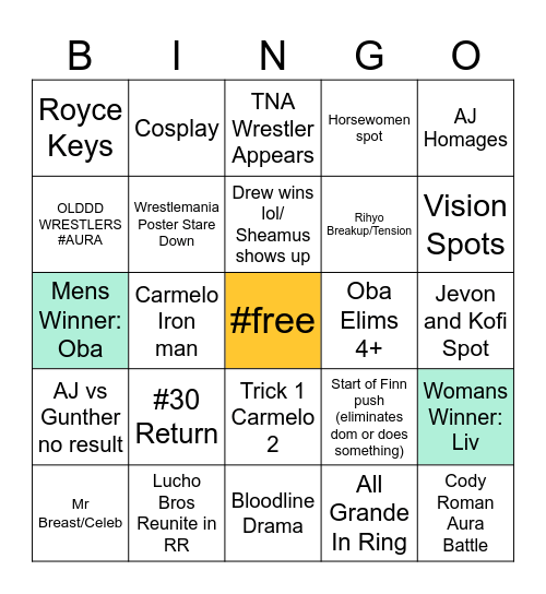 RR 20206 Bingo Card