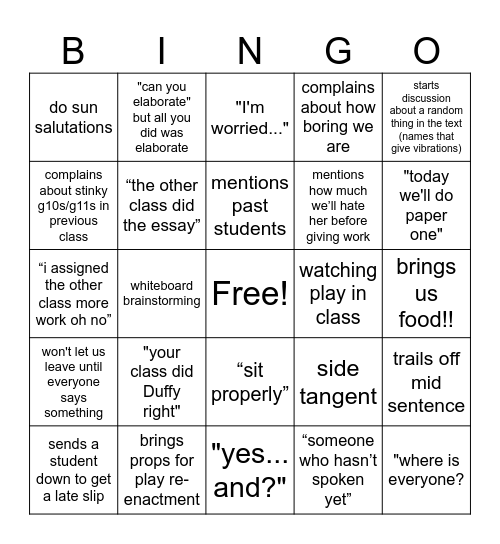 Shalini Jain Bingo Card