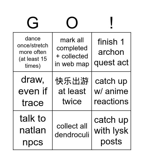 Bingo Card