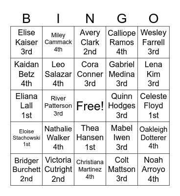 Golden Ticket Bingo Card