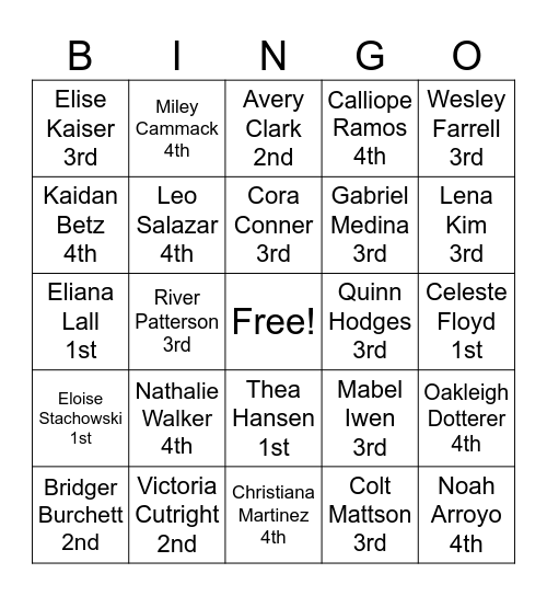 Golden Ticket Bingo Card