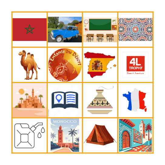 Bingo enfants du désert Bingo Card