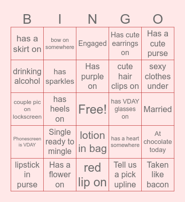 Galantine Bingo Card