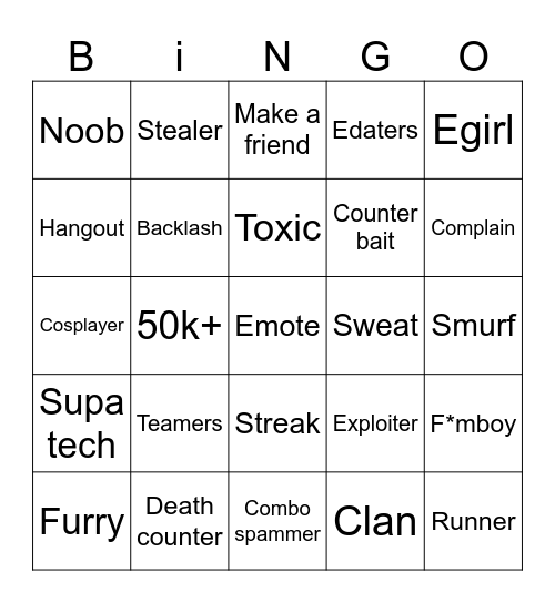 TSB-Bingo Card