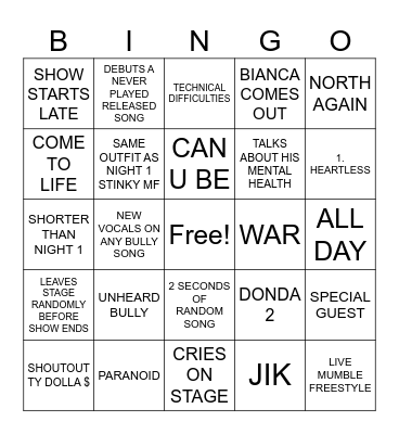 MEXICO NIGHT 2 Bingo Card