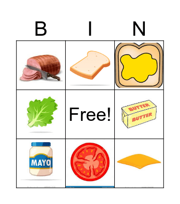 YUM-YUM Bingo Card