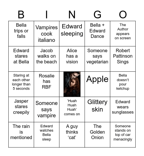 Twilight Bingo Card
