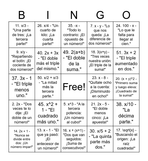 Untitle Bingo Card