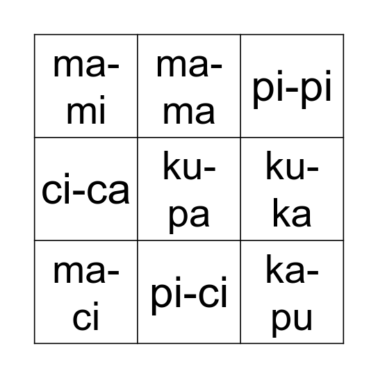 Márton nap Bingo Card
