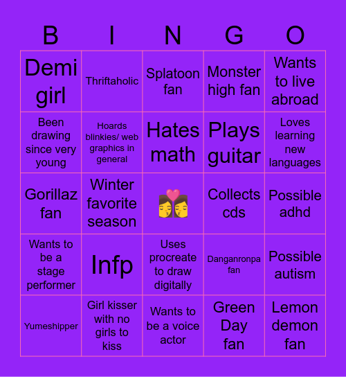 Clueless bingo woaah Bingo Card
