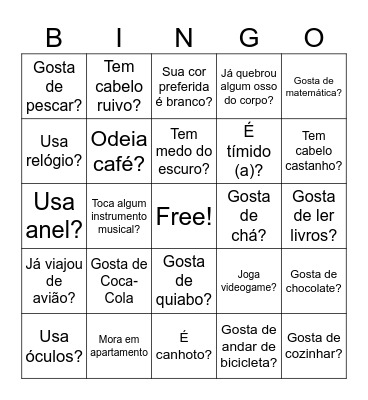 BINGO HUMANO Bingo Card