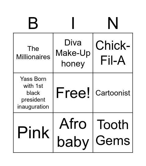 Ari Bingo Card