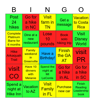 2026 Bingo Card