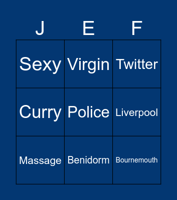Jeff Bingo Card