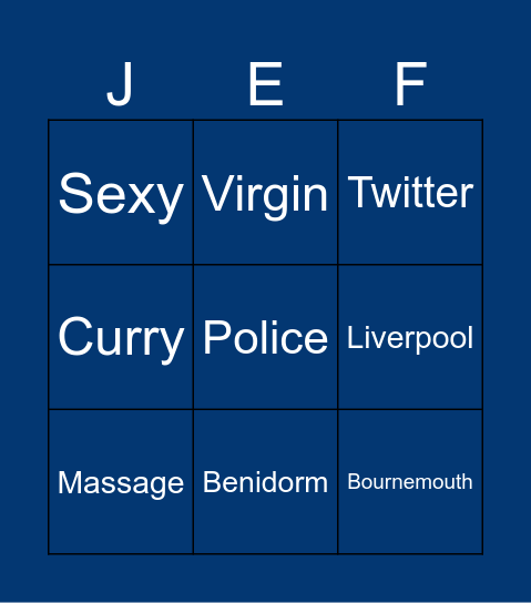 Jeff Bingo Card