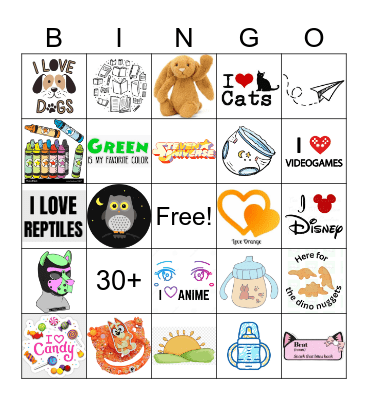 Little space bingo Card