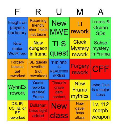 the thing that comes out in 3 motherfucking seconds Bingo Card