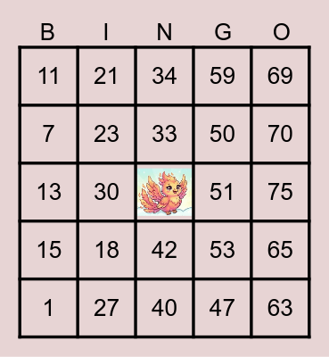 Phoenix 🐦‍🔥 Bingo Card