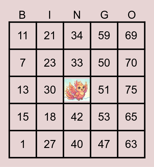 Phoenix 🐦‍🔥 Bingo Card