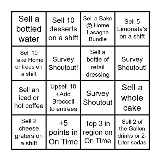 Togo Bingo Card