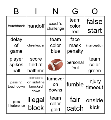 Super Bowl 2026 BINGO Card