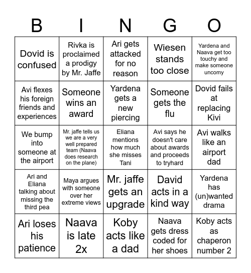 YUNMUN Bingo!!! By: Ari & Eliana Bingo Card