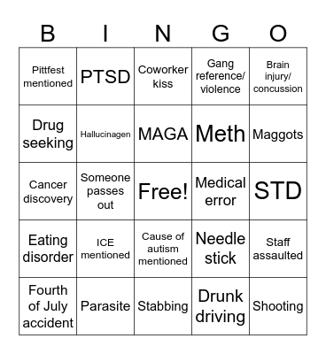 THE PITT SEASON 2 Bingo Card